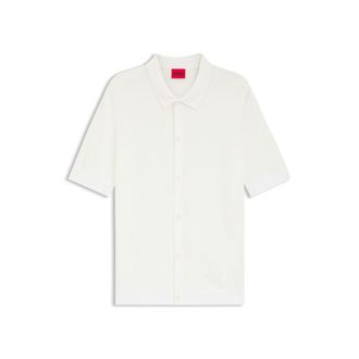 HUGO BOSS Regular-fit shirt with knitted structure