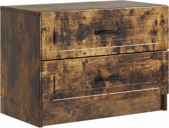vidaXL Armario De Noche Roble Ahumado 62 X 34,5 X 44,5 Cm Vidaxl