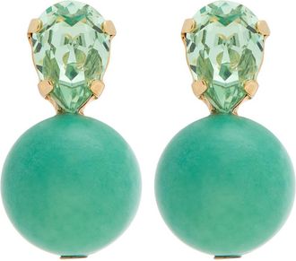 Jennifer Behr Nora 18kt Gold-plated Drop Earrings - Green - One Size
