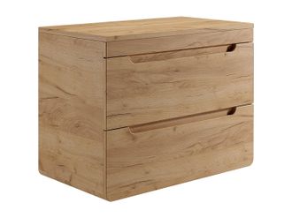Vente-Unique Mueble suspendido con encimera para lavabo - 80 cm - Natural claro - ARUBA