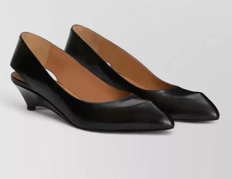 Jil Sander slingback ballerina shoes low wedge heel