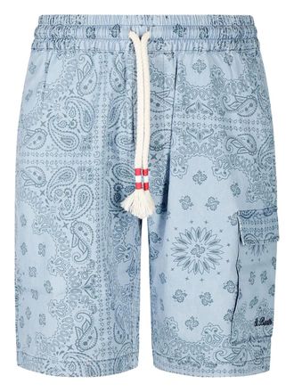 MC2 Saint Barth paisley-print shorts - men - Linen/Flax - S - Blue
