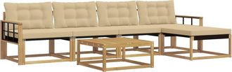 vidaXL Conjunto De Sof&aacute;s De Exterior 6 Uds. Y Beige Vidaxl