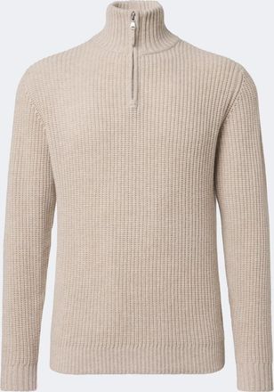 Allude Wool and cashmere half-zip sweater