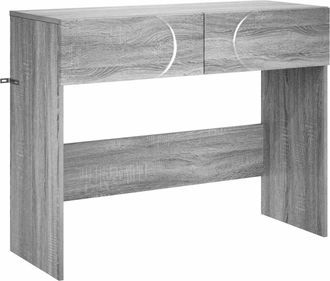 vidaXL Mesa Consola Sonoma Gris 96,5 X 38 X 75 Cm Madera De Ingenier&iacute;a Vidaxl