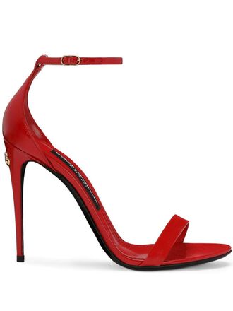 Dolce & Gabbana 105mm Kim leather sandals - women - Calf Leather/Calf Leather/Calf Leather - 39.5 - Red