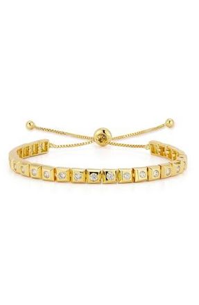 Glaze Jewelry Cubic Zirconia Tennis Slide Bracelet in Gold at Nordstrom Rack