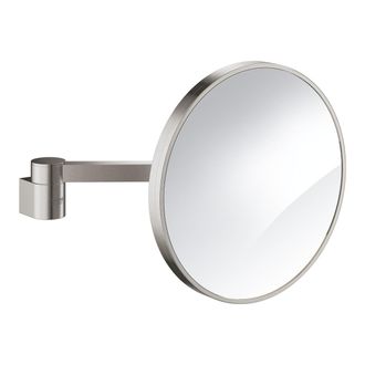 GROHE Selection Espejo Cosm&eacute;tico De Cristal Y Metal Con Brazo, 7 Aumentos, Supersteel (41077dc0) - Grohe