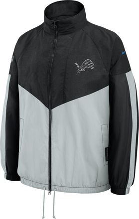 Nike Detroit Lions Rivalries Collection Nike Womens NFL Oversized Full-Zip Jacket in Black | 06AE056Y9J-TMH