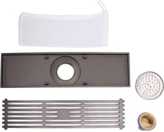 OEM Desag&uuml;e Lineal Rectangular Para Suelo, De Cobre Y Acero Inoxidable, Inodoro, A Prueba De Insectos, De Drenaje R&aacute;pido Para Ba&ntilde;o Y Cocina, Color Gris