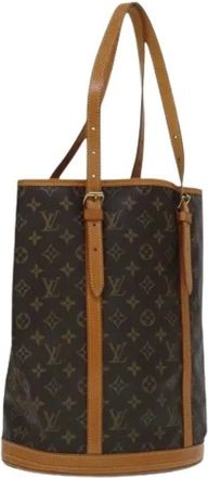 Louis Vuitton Pre-owned Bucket Bags, female, Brown, Size: ONE SIZE Pre-owned Monogram Canvas Bucket Bag