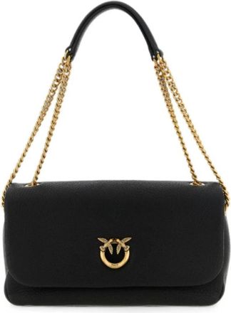 Pinko Click Schoudertas - Dames - Schoudertassen - Zwart - ONE Size - Leer - Tassen