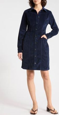 b.young Long Sleeve Shirtdress in Navy Blazer at Nordstrom Rack, Size 10 Us / 42 Eu