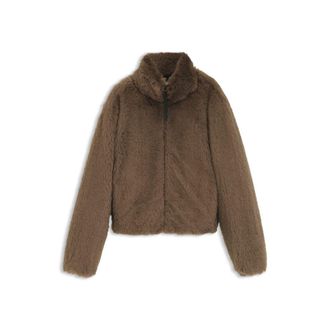 HUGO BOSS Faux-fur jacket with adjustable hem