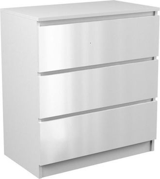 Topeshop Aster T3 - C&oacute;moda Moderna De 3 Cajones Para Sal&oacute;n, Dormitorio O Despacho - 77x70x40cm - Mesita De Noche - Mueble De Almacentamiento