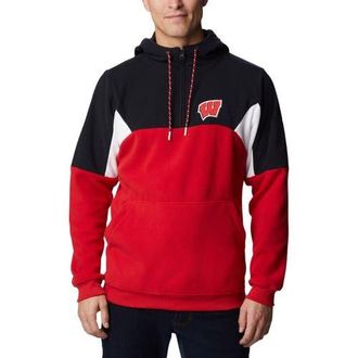 Columbia Mens Columbia Red Wisconsin Badgers Lodge Quarter-Zip Hoodie at Nordstrom, Size Large