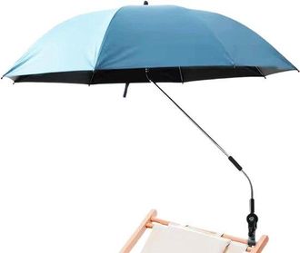 OEM Sombrilla Plegable, Sombrilla Universal Silla, Sombrilla Port&aacute;til, Estructura Resistente Viento, Cierre Antideslizante, Resistente Rayos Uv, Azul