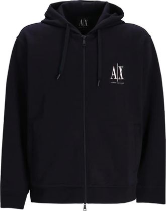 A|X Armani Exchange Felpa con cappuccio e zip - Nero