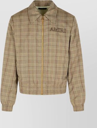 Amiri virgin wool blend jacket with point collar