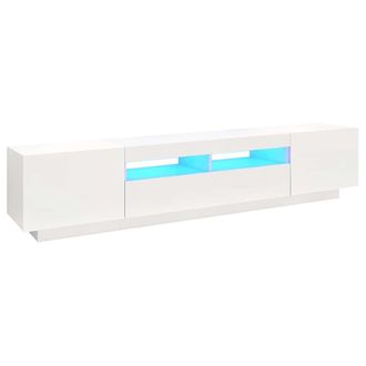 vidaXL Vidaxl - Mueble Para Tv Con Luces Led Blanco 200x35x40 Cm