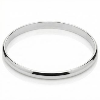 Pompeii3 Heavy Weight 6MM Silver Plated Bangle