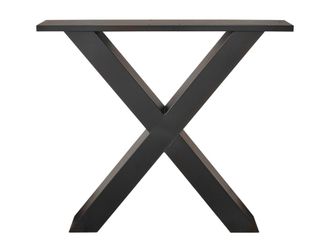 Skraut Home 2 Patas de metal en X, Soporte para Tableros, Negro, 84x8x71cm