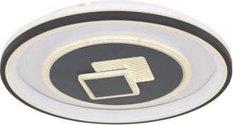 Globo Lighting Lámpara de techo LED semiempotrada integrada, LED blanca, regulable, 2700-6000 K, control remoto