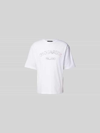 Dsquared2 T-Shirt mit Label-Print in Weiss, Gr&ouml;&szlig;e XXL