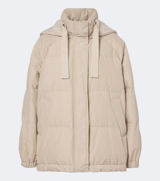 Brunello Cucinelli Hooded cotton-blend down jacket