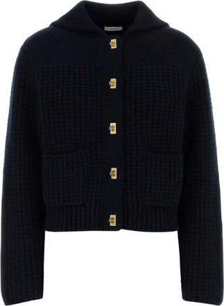Ferragamo Wolmix Vest - Dames - Vesten - Blauw - M - Wol - Truien & Vesten