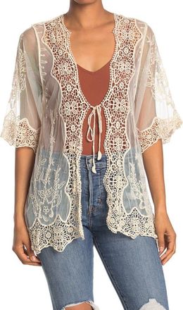 Forgotten Grace Novelty Crochet Lace Topper in Natural at Nordstrom Rack, Size Medium