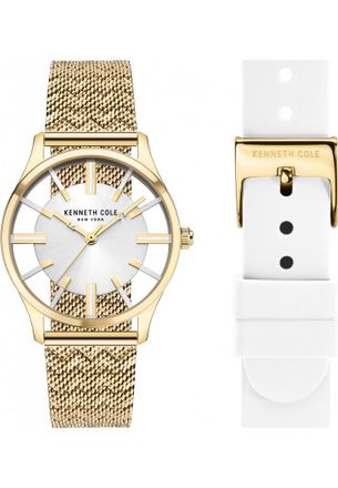 Kenneth Cole Womens KCWLG2124003 Ladies Watch and Strap Gift Set - Gold - One Size