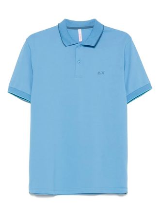 Sun 68 contrast-trim polo shirt - Blue