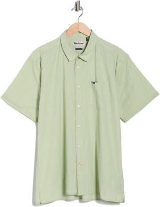 Barbour Pigment Dyed Cotton Button-Up Shirt in Seagrass at Nordstrom Rack, Size X-Large