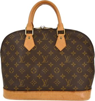 Louis Vuitton Alma Handbag Monogram Canvas Brown Canvas Handbag (Pre-Owned)