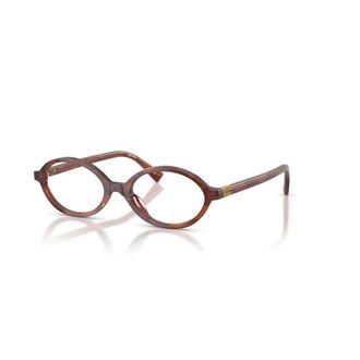 Miu Miu Oval Optical Frame - female - Miu Miu - Glasses - Brown - 50 MM - Accessories