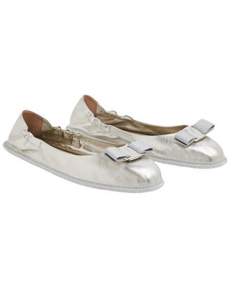 Ferragamo Nomadic Leather Ballet Flat