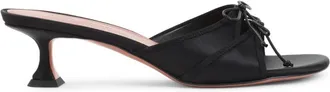 Amina Muaddi Black Solid Collection Sandals