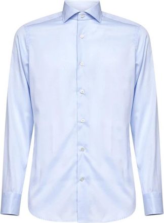 D4.0 Shirt - Heren - Zakelijke Overhemden - Blauw - M - Katoen - Overhemden
