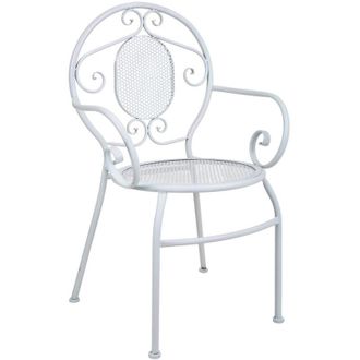 Wanderlust Deco Sill&oacute;n De Forja Blanco 58x54x88