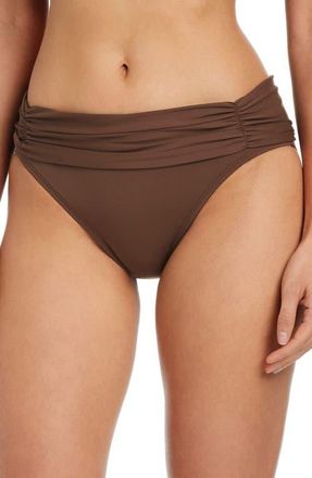 Bleu Rod Beattie Shirred Hipster Bikini Bottoms in Rockpool at Nordstrom, Size 10