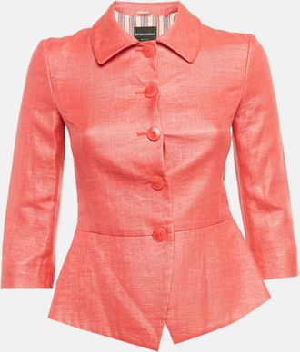 Emporio Armani Pink Basket Weave Jacket
