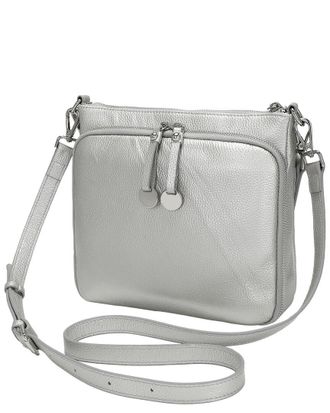 Tiffany & Fred Tiffany And Fred Paris Metallic Leather Double Zip Crossbody