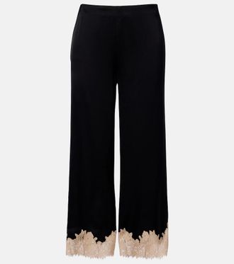 Rixo Marcela lace-trimmed wide-leg pants