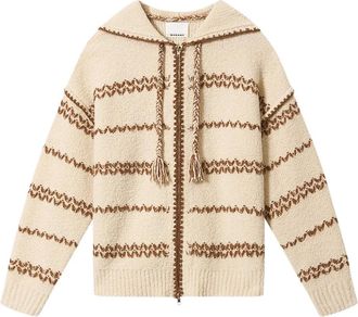 Isabel Marant Cardigan a righe con cappuccio ROLIAN - Toni neutri