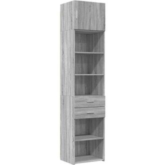 vidaXL Armario Estrecho Madera Ingenier&iacute;a Gris Sonoma 50x42,5x225 Cm Vidaxl