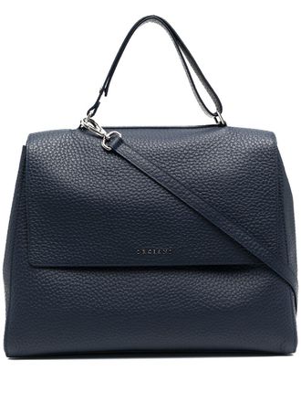 Orciani logo top-handle tote bag - women - Leather - OS - Blue
