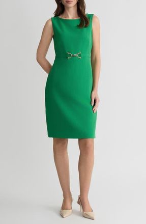 Kasper Belted Sheath Dress in Lush Green at Nordstrom, Size 10