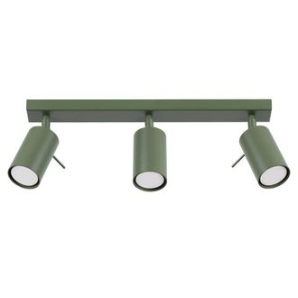Wonderlamp L&aacute;mpara de techo verde 3 focos estilo industrial ajustable