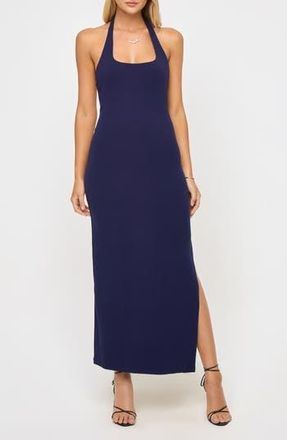 L*Space London Halter Midi Dress in Midnight Blue at Nordstrom Rack, Size Large
